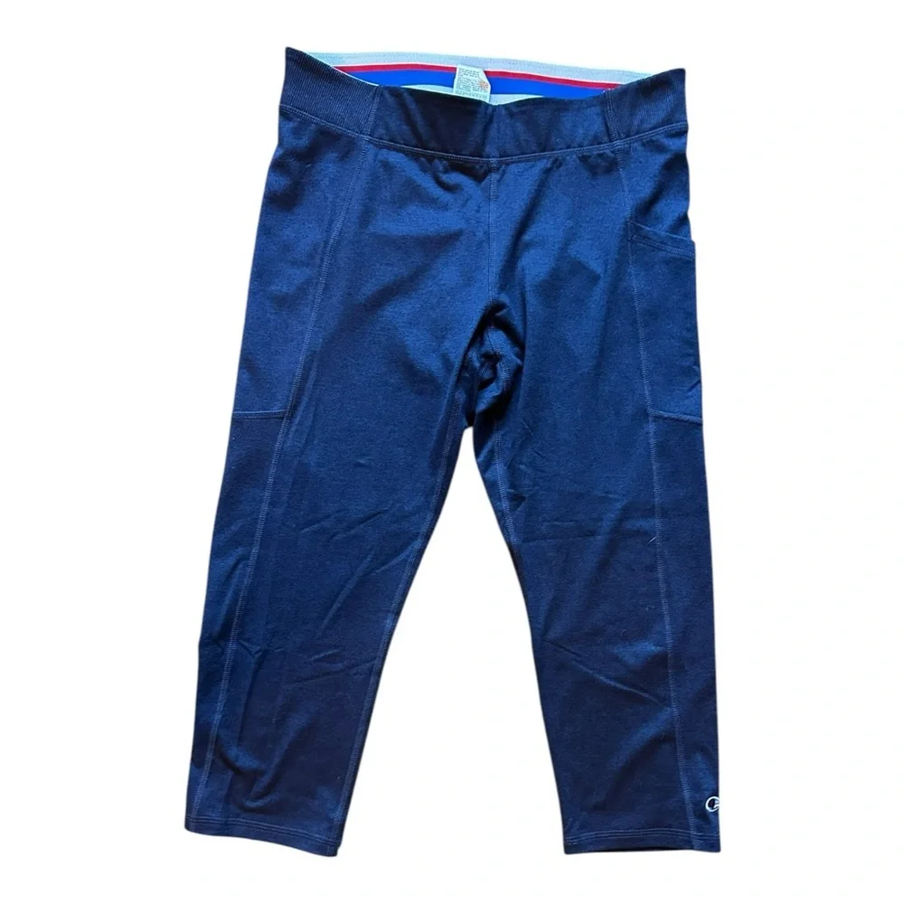Champion Leggings Womens Size Medium Blue Crop Capri - Picture 1 of 7